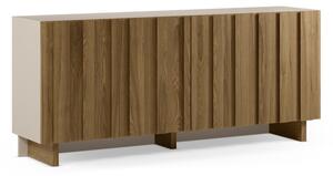 Krem/u prirodnoj boji komoda od masivnog bora 180x78x43 cm Marlo – Marckeric