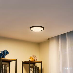 Lindby LED stropna svjetiljka Pravin, Ø 23 cm, CCT, crna