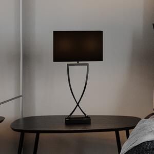 By Rydéns Omega stolna lampa krom/crna visina 52 cm