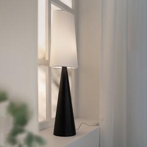 Conus stolna lampa s prljavo bijelim sjenilom, crna