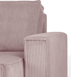 Svijetlo ružičasta kutna sofa na razvlačenje SMART, obostrana