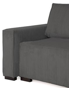 Tamno siva kutna sofa na razvlačenje SMART, obostrana