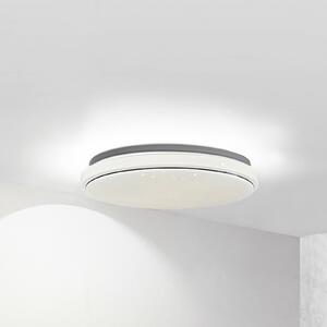 Lindby LED stropna svjetiljka Glamo, Ø 39 cm, krom, bijela, IP44, Metalik, kupaonica, Metal