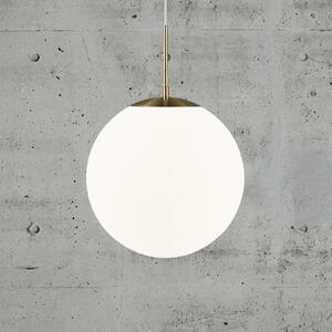 Nordlux Viseće svjetlo Grant od mesinga sa staklenom kuglom Ø 35 cm, prigušiva, Bijela, Dnevni boravak/blagovaonica, Staklo