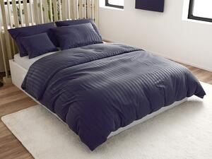Hotelska posteljina od mikrovlakana JASMINE PURE tamno plava - pruga 1 cm Dimenzije posteljine: 70 x 90 cm | 140 x 200 cm