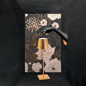 Zafferano Poldina LED stolna lampa baterijski dekor zlatni