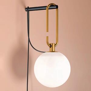 Artemide nh Zidna zidna lampa sa staklenom kuglom, mesing