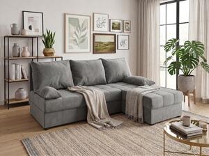AKCIJA Svijetlosiva raztegljiva kutna sofa ZENA, obostrana II. kvaliteta