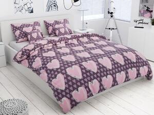 Pamučna posteljina KASUGA ružičasta + jastučnica 40 x 40 cm Dimenzije posteljine: 70 x 90 cm | 140 x 200 cm