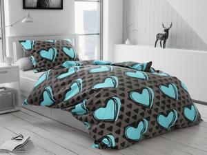 Pamučna posteljina KASUGA tirkiz Dimenzije posteljine: 2 ks 70 x 90 cm | 200 x 220 cm
