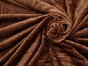 Tamno smedja deka od mikropliša VIOLET, 150x200 cm
