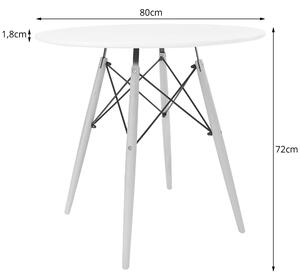 Bijeli blagovaonski stol OSLO 80x80