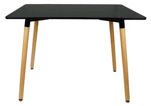 Crni blagovaonski stol BERGEN 120x80 cm