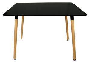 Crni blagovaonski stol BERGEN 100x70 cm