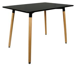 Crni blagovaonski stol BERGEN 140x80 cm