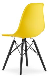 Žuta stolica YORK OSAKA s crnim nogama