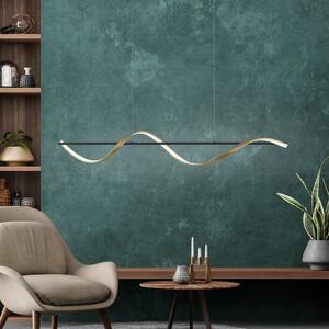Q-Smart-Home Paul Neuhaus Q-Swing viseća lampa, antracit/mjed, prigušiva, Crno, Dnevni boravak/blagovaonica, Metal