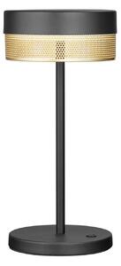 LED stolna lampa mrežasta baterija, visina 30cm crna/zlatna