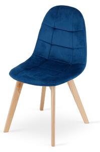 Plava blagovaonska stolica od baršuna BORA
