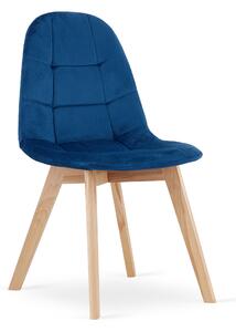 Plava blagovaonska stolica od baršuna BORA