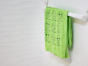 Brzosušeci ručnik za kupanje SMAJLI zeleni