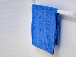 Brzosušeci ručnik za kupanje SMAJLI plavi