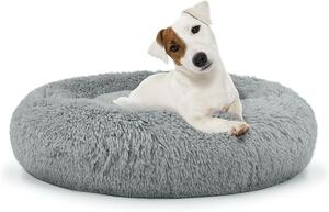 Krevet za pse od baršuna 60 cm svijetlo sivi