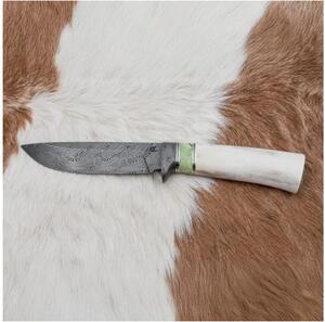 Ekskluzivni damask nož 13 cm serpentinit/rog soba