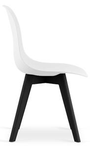 Bijela stolica KITO s crnim nogama