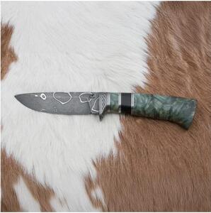 Ekskluzivni damask nož 11,6 cm javor/ebanovina