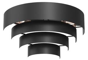 Zidna svjetiljka RINGS 2xE27/15W/230V crna