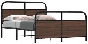 Metalni okvir kreveta bez madraca smeđa boja hrasta 140x190 cm - Smeđa / 140 x 190 cm