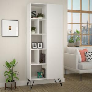 Woody Fashion Polica za knjige, Bijela boja, Jedda Bookcase - White