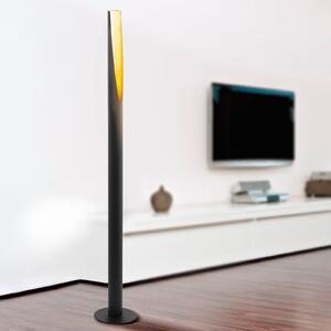Barbotto LED podna lampa u crno/zlatnoj boji