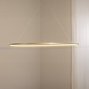 Milagro Lighting Saturno LED viseća svjetiljka, Ø 120 cm, zlatna, 1 žarulja, 4000 K, Zlato / mjed, Dnevni boravak/blagovaonica, Aluminij