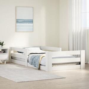 Okvir kreveta bez madraca bijeli 70x140 cm od masivne borovine - Bijela / 70 x 140 cm