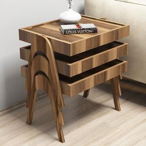 Woody Fashion Set stolića ROMA WALNUT, Roma - Walnut