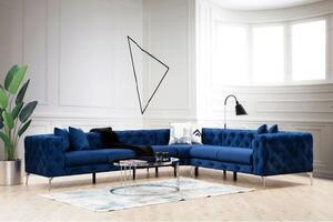 Atelier Del Sofa Kutna garnitura, Mornarsko plava, Como Left - Navy Blue