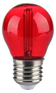 LED Žarulja FILAMENT G45 E27/2W/230V crvena