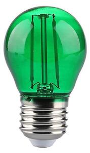 LED Žarulja FILAMENT G45 E27/2W/230V zelena