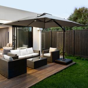 Elegantni sivi suncobran MINI ROMA 2,5 × 2,5 m