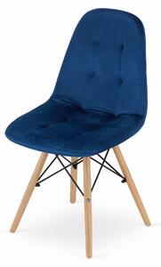 Plava blagovaonska stolica od baršuna DUMO