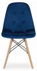 Plava blagovaonska stolica od baršuna DUMO
