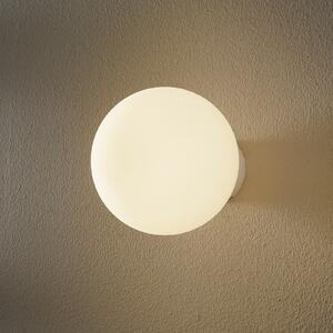 Fabbian Lumi Sfera staklena zidna svjetiljka, Ø 14 cm, prigušiva, Bijela, Dnevni boravak/blagovaonica, Staklo, Zid okrugli