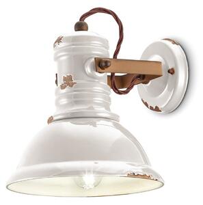 Keramička zidna lampa C1693 u industrijskom stilu bijela