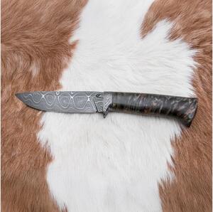Ekskluzivni damask nož 12,7 cm javor/ahat