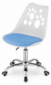 Bijelo-plava uredska stolica PRINT
