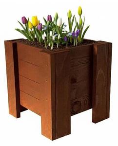 ATMOWOOD Kvadratni drveni sanduk 33 cm - tik