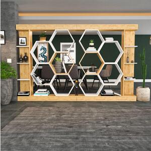 Zondo.hr Regal Salix (bijela + hrast). Akcija -30%. 1102597
