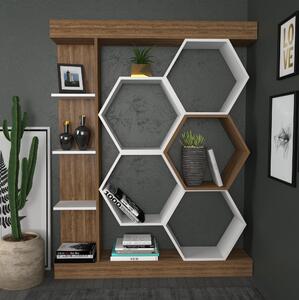 Zondo.hr Regal Salix (bijela + orah). Akcija -30%. 1102598